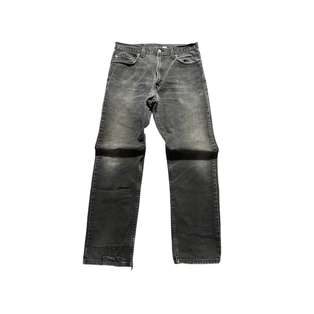 VTG Levi's 505 Jeans Mens 34x32 (Fits 34x31) Black Faded Straight Leg USA Made
